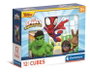 Clementoni Puzzle Cubes 12 pièces - Spidey and His Amazing Friends - Jeu éducatif pour enfant de 3 ans