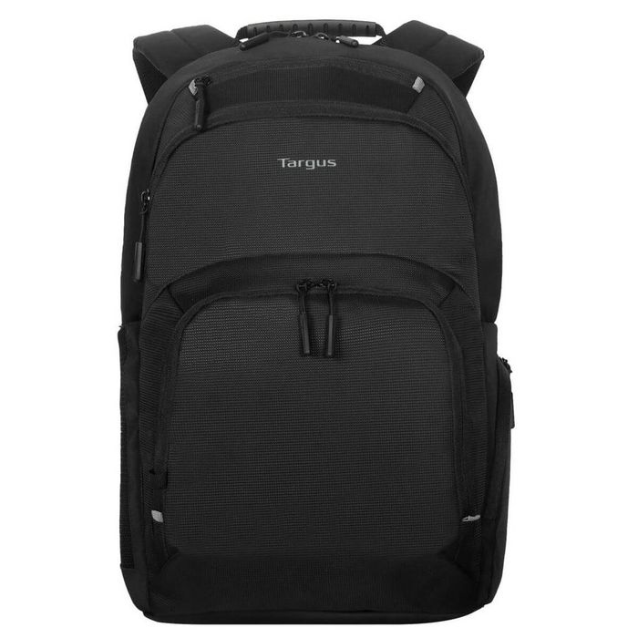 Targus Sac à Dos Classique EcoSmart CN600GL 25 L Noir pour Ordinateurs jusqu'à 16" avec Protection Suspendue, Fabricau Imperméable et Matière Recyclée (6 Bouteilles)