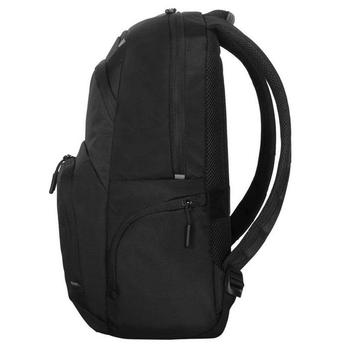 Targus Sac à Dos Classique EcoSmart CN600GL 25 L Noir pour Ordinateurs jusqu'à 16" avec Protection Suspendue, Fabricau Imperméable et Matière Recyclée (6 Bouteilles)