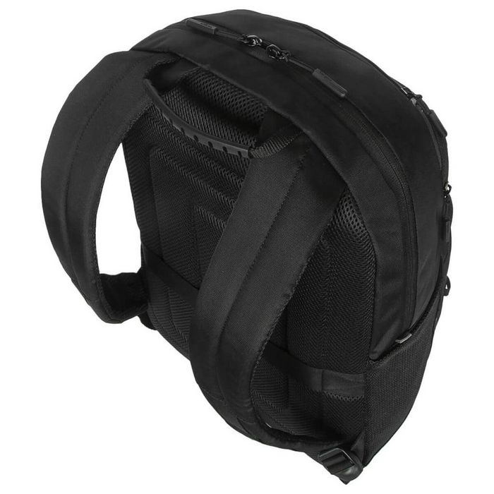 Targus Sac à Dos Classique EcoSmart CN600GL 25 L Noir pour Ordinateurs jusqu'à 16" avec Protection Suspendue, Fabricau Imperméable et Matière Recyclée (6 Bouteilles)