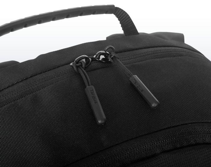 Targus Sac à Dos Classique EcoSmart CN600GL 25 L Noir pour Ordinateurs jusqu'à 16" avec Protection Suspendue, Fabricau Imperméable et Matière Recyclée (6 Bouteilles)