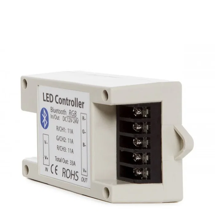 Contrôleur LED RGB Bluetooth pour Smartphone 12-24VDC 400-800W