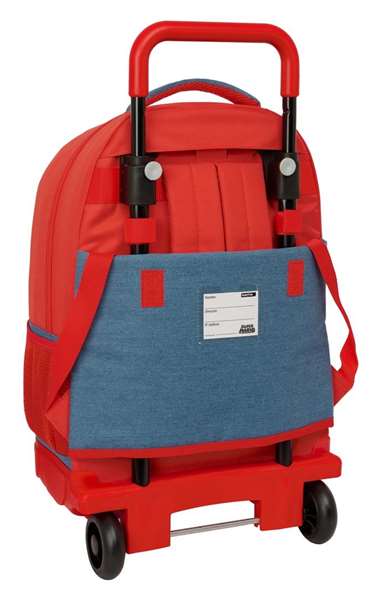 Safta Grande Sac à dos avec Roues Compactes Extractibles 33x45x22cm Safta Grande Sac à dos avec Roues Compactes Extractibles 33x45x22cm