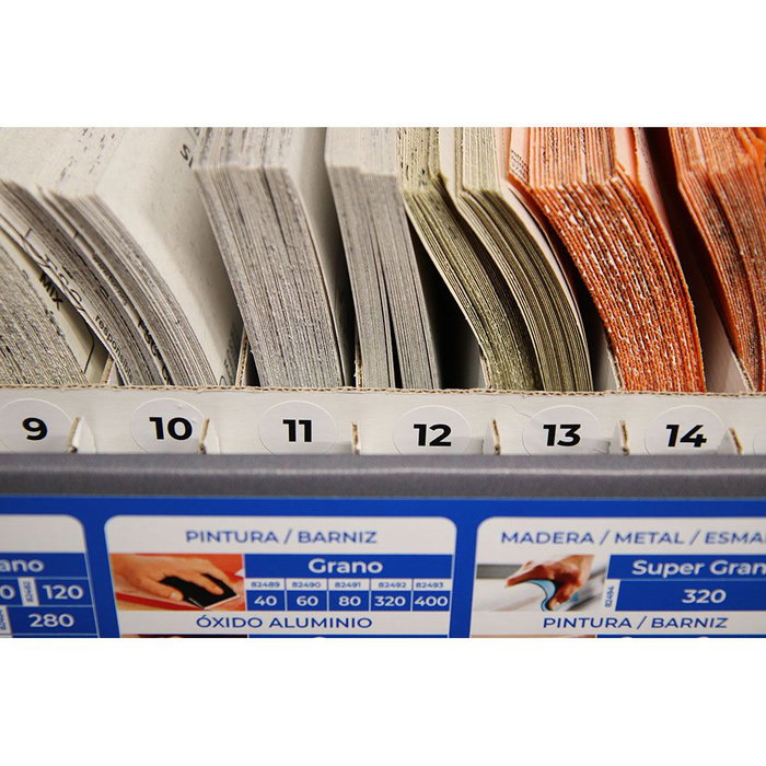 Edm Exposito carton pour papier de verre 49x22x37cm 15 fentes
