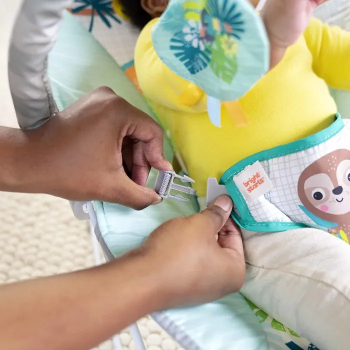 Bright Starts Transat bébé vibrant Wild Wonders - Arche de jouets d'éveil amovible, Harnais 3 points, Pour bébés de 0 à 6 mois Bright Starts Transat bébé vibrant Wild Wonders - Arche de jouets d'éveil amovible, Harnais 3 points, Pour bébés de 0 à 6 mois