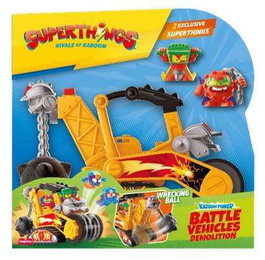 Superthings S Battle - Véhicule de Démolition avec 2 Figurines Exclusives - Figure d'Action - 20x19,5x9,2 cm - À Partir de 4 Ans
