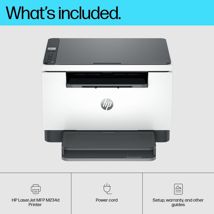 HP Imprimante Multifonction LaserJet M234d - Impression Recto Verso Rapide 28 ppm, Copie, Numérisation Noir et Blanc Compacte