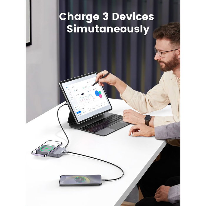 UGREEN Batterie Externe 10000 mAh 20W Magnétique Gris