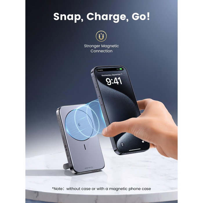 UGREEN Batterie Externe 10000 mAh 20W Magnétique Gris