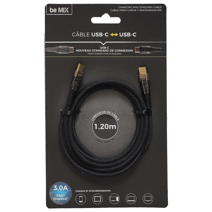 Be Mix CABLE CARGA TRANSP. DOBLE P.C Transparent Be Mix CABLE CARGA TRANSP. DOBLE P.C Transparent