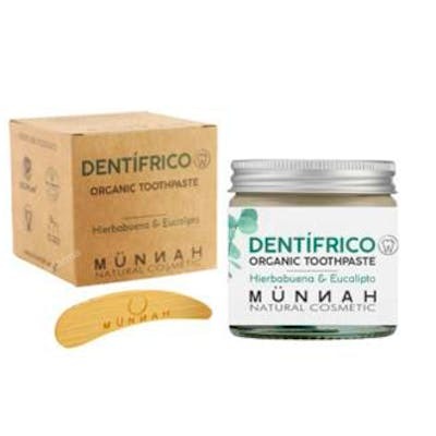 MUNNAH Dentifrico Hierbabuena Y Eucalipto - Dentifrice naturel végétal et écologique 120 ml, sans fluor, à la menthe verte et eucalyptus MUNNAH Dentifrico Hierbabuena Y Eucalipto - Dentifrice naturel végétal et écologique 120 ml, sans fluor, à la menthe verte et eucalyptus