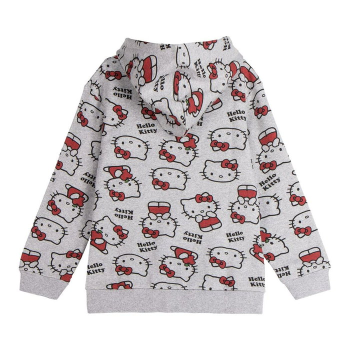 Sweat-shirt à capuche fille Hello Kitty Gris