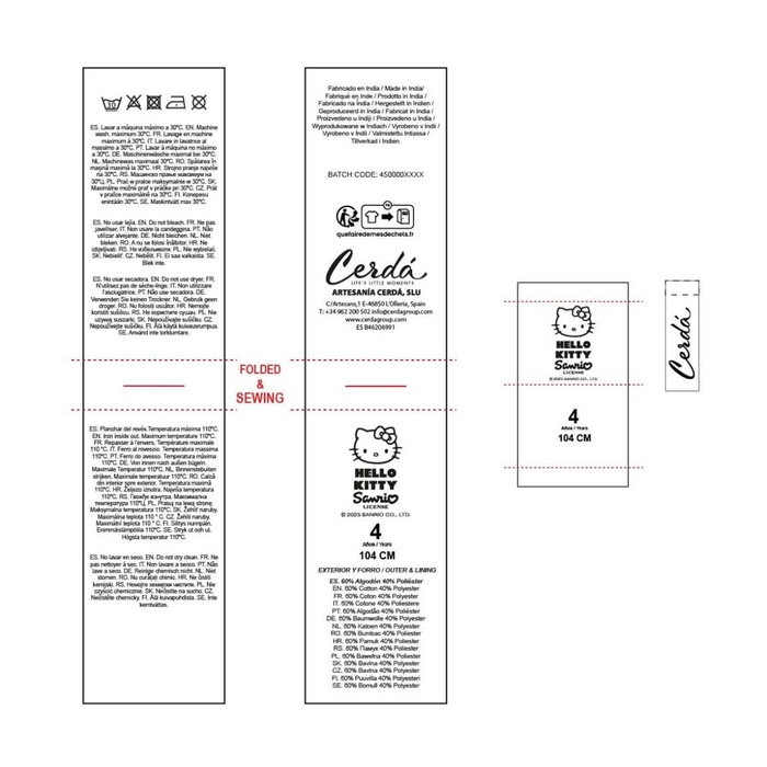 Sweat-shirt à capuche fille Hello Kitty Gris