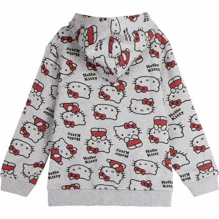 Cerdá Sweat-shirt à capuche en coton brushed avec fermeture éclair Hello Kitty - Taille 12 ans