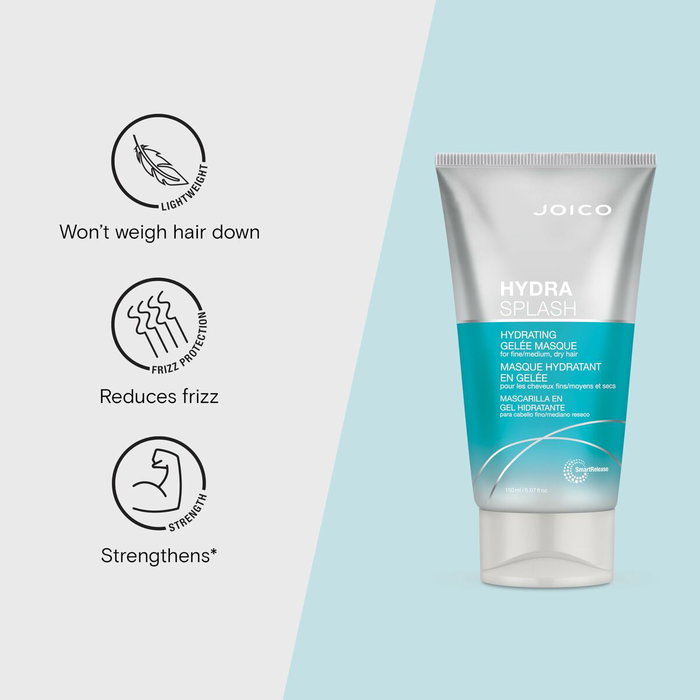 Joico Hydrasplash Gelée Masque Hydratant en Gel 150 mL - Soin Léger pour Cheveux Fins et Secs, 24h d'Hydratation