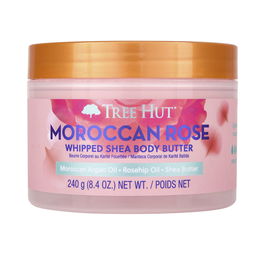 Tree Hut Beurre corporel Souflé parfum Rose du Maroc - Soin hydratant intense pour tous types de peaux - 240 g - Vegan, sans parabènes, sans sulfates, sans alcool