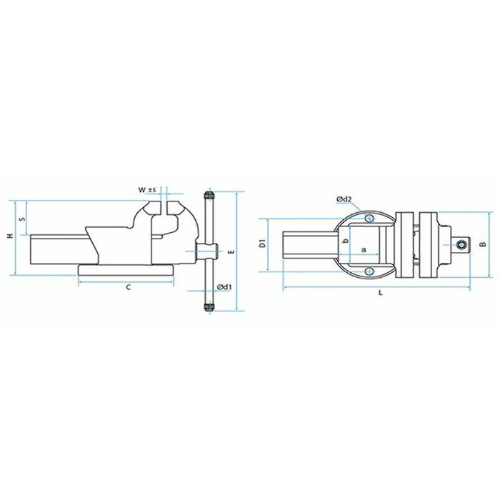 Etau d'établi de charpentier KANCA Castillo Mini 75 mm 18,6 cm