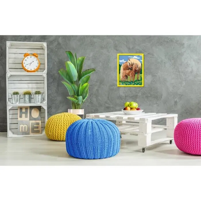 Ravensburger CreArt 25850 - Kit de Peinture par Numéros Fiers Chevaux - Tableau 31x21cm avec Cadre, 20 Peintures et Pinceau - À partir de 7 ans