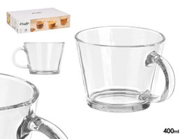 VIVALTO Bol de petit-déjeuner Transparent 400ml