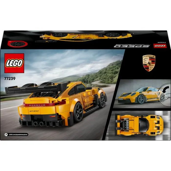 LEGO - 77239 Supercar Porsche 911 GT3 RS Speed Champions - Jouet de Construction Voiture 348 Pièces avec Minifigurine, Dès 9 Ans