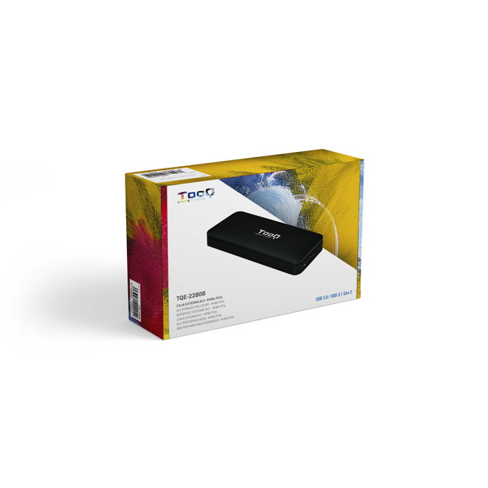 TooQ TQE-2280B Boîtier Externe SSD M.2 NVMe USB-C 10 Gbit/s Noir Aluminium TooQ TQE-2280B Boîtier Externe SSD M.2 NVMe USB-C 10 Gbit/s Noir Aluminium