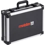 Meister Mallette à outils en aluminium vide 46 x 32 x 14 cm - 15 + 6 compartiments - Bandes Velcro et élastiques intégrées - Protection renforcée