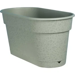 Riviera Terea - Jardinière en résine tressée imitation rotin - L 60 cm - Vert argile