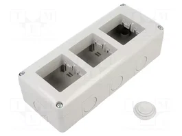 GEWISS Boîtier 27 COMBI gris pour appareils modulaires