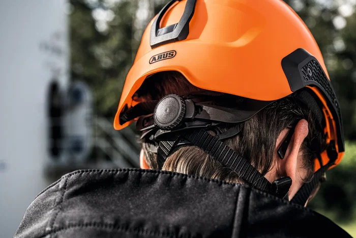 Abus SPECTOR - Casque de protection industriel Premium orange pour travaux - Système de réglage EasyFlex, ventilation optimale, coque ABS/EPS, fixation accessoires Abus SPECTOR - Casque de protection industriel Premium orange pour travaux - Système de réglage EasyFlex, ventilation optimale, coque ABS/EPS, fixation accessoires