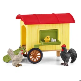 Schleich 42572 Figurine Poulailler Mobile Farm World - Jouet pour Enfants à Partir de 5 Ans