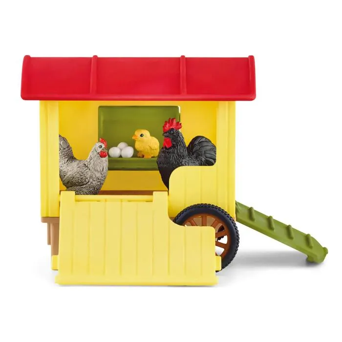 Schleich 42572 Figurine Poulailler Mobile Farm World - Jouet pour Enfants à Partir de 5 Ans