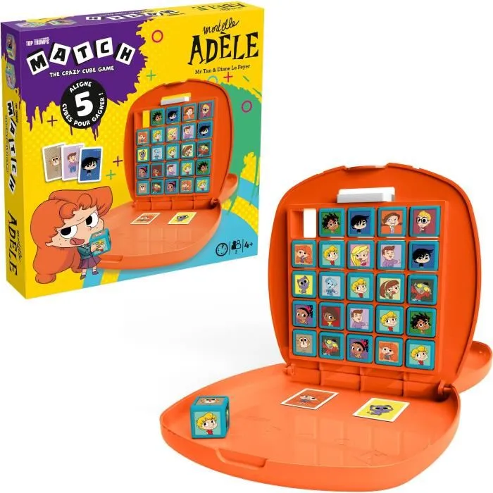 Winning Moves - Jeu de société MATCH Mortelle Adèle - Jeu de stratégie pour 2 joueurs, fans d'Adèle