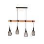 Lampe À Suspension Paradise en métal et bois