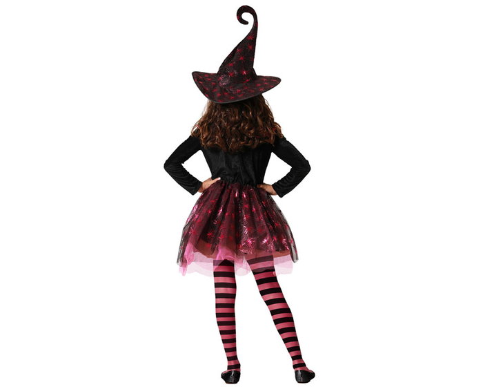atosa Déguisement de sorcière court fuchsia avec chapeau pour fille atosa Déguisement de sorcière court fuchsia avec chapeau pour fille