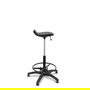 Tabouret Worker Pivotant Polyuréthane Noir Maille Non applicable Structure polyamide noire Sans accoudoirs Sans appui-tête Patins de chaises