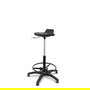 Tabouret Worker Pivotant Polyuréthane Noir Maille Non applicable Structure polyamide noire Sans accoudoirs Sans appui-tête Patins de chaises