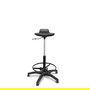 Tabouret Worker Pivotant Polyuréthane Noir Maille Non applicable Structure polyamide noire Sans accoudoirs Sans appui-tête Patins de chaises