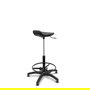 Tabouret Worker Pivotant Polyuréthane Noir Maille Non applicable Structure polyamide noire Sans accoudoirs Sans appui-tête Patins de chaises