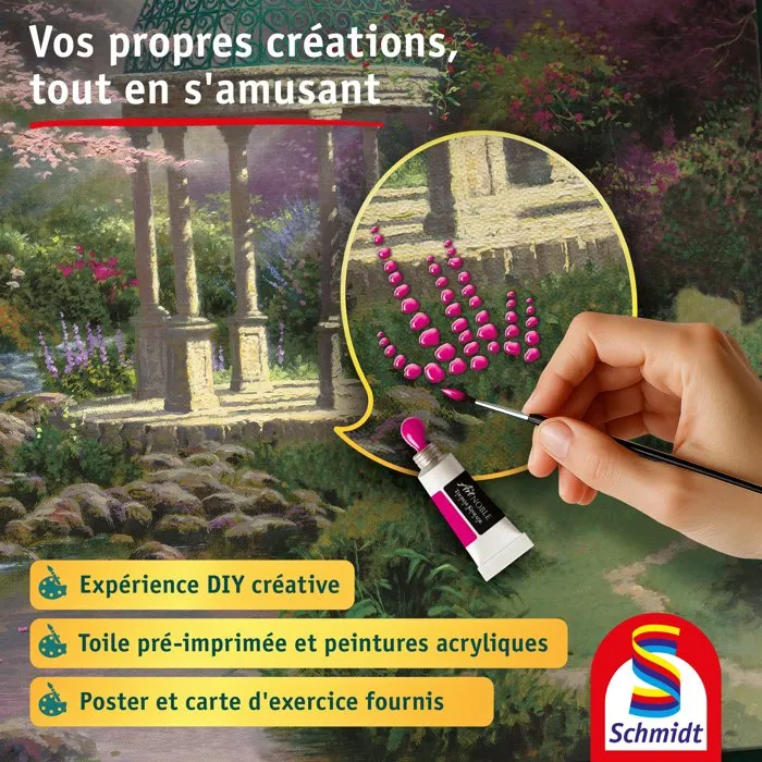 Schmidt Spiele My Art Noble - Kit de peinture Premium - Fontaine de sérénité - À partir de 12 ans - 50 x 40 cm