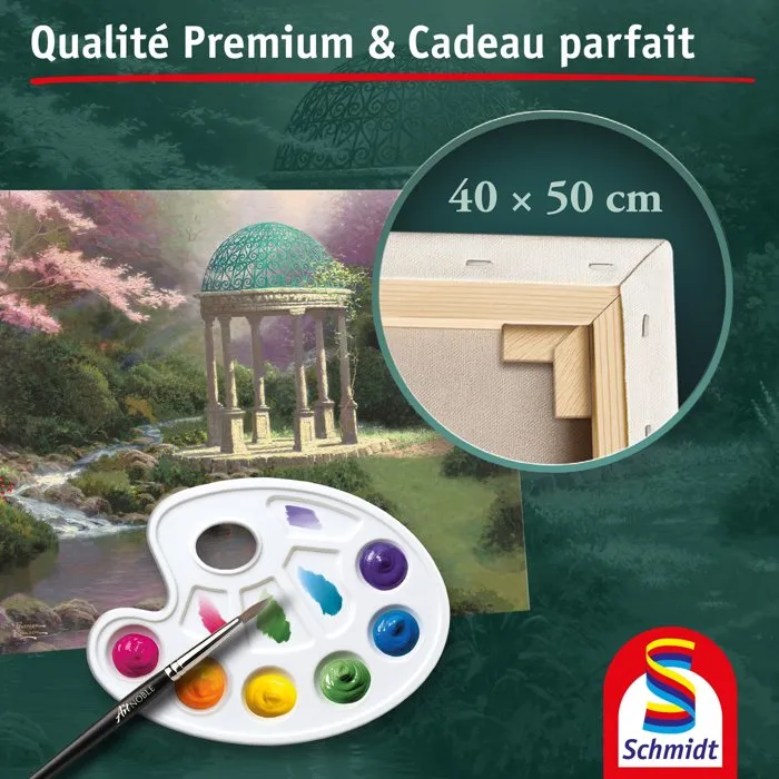 Schmidt Spiele My Art Noble - Kit de peinture Premium - Fontaine de sérénité - À partir de 12 ans - 50 x 40 cm