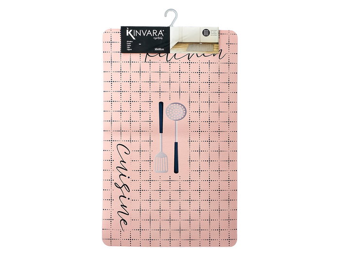 Kinvara Tapis de Cuisine 50x80 cm Antidérapant Tissu Polyester TPE Rose et Noir (Set de 24) Kinvara Tapis de Cuisine 50x80 cm Antidérapant Tissu Polyester TPE Rose et Noir (Set de 24)