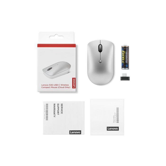Lenovo 540 Souris sans fil USB-C Cloud Grey