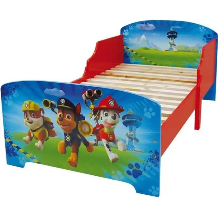 Fun House Lit PAT PATROUILLE avec lattes pour enfant 70 x 140 cm Fun House Lit PAT PATROUILLE avec lattes pour enfant 70 x 140 cm