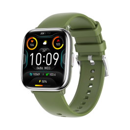 Myphone Montre Connectée Smartwatch Pastel Silver Green – Écran AMOLED 1,75", Bluetooth 5.3, IP67, Cardio, Pas à Pas, Silicone