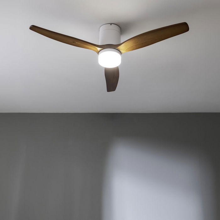 Ventilateur de Plafond avec Lumière Cecotec EnergySilence Aero 5600 Blanc Bois 40 W