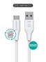 eSTUFF GRS Câble USB-C vers USB-A INFINITE 1 m Blanc - Recyclé, ultra souple et résistant avec Kevlar, 35 000 flexions, charge 5V/2.4A