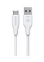 eSTUFF GRS Câble USB-C vers USB-A INFINITE 1 m Blanc - Recyclé, ultra souple et résistant avec Kevlar, 35 000 flexions, charge 5V/2.4A