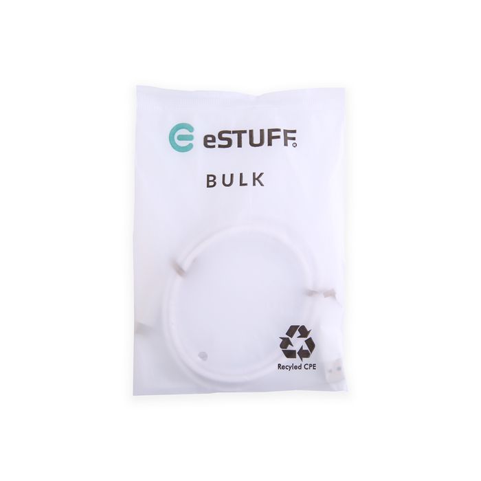 eSTUFF GRS Câble USB-C vers USB-A INFINITE 1 m Blanc - Recyclé, ultra souple et résistant avec Kevlar, 35 000 flexions, charge 5V/2.4A eSTUFF GRS Câble USB-C vers USB-A INFINITE 1 m Blanc - Recyclé, ultra souple et résistant avec Kevlar, 35 000 flexions, charge 5V/2.4A