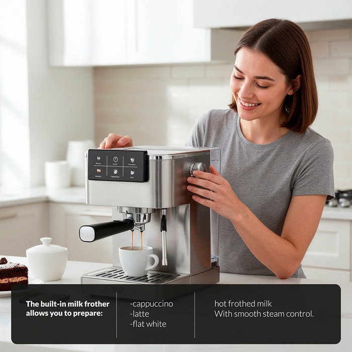 Adler Ad4390 Cafetière espresso 5 en 1 inox