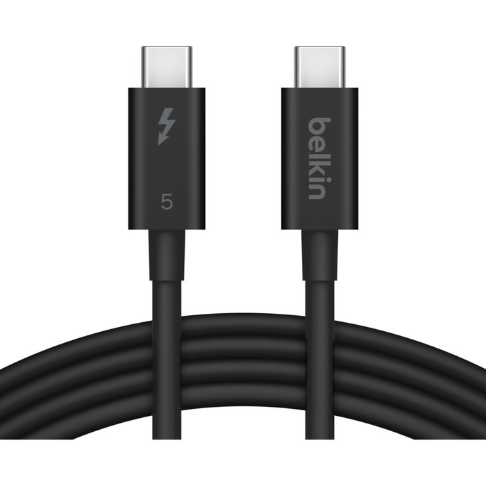 Belkin Câble Thunderbolt 5 1m 80Gbps 240W INZ005hq1MBK Noir Belkin Câble Thunderbolt 5 1m 80Gbps 240W INZ005hq1MBK Noir